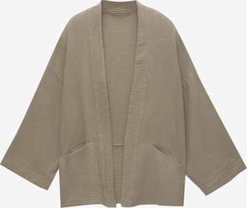 Pull&Bear Kimono in Brown: front