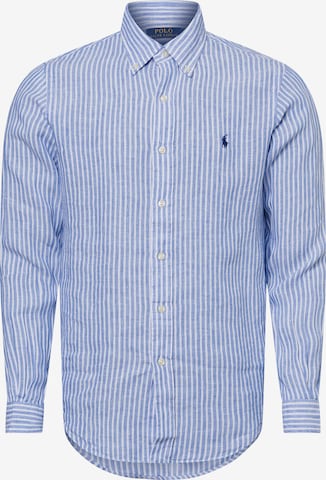 Chemise Polo Ralph Lauren en bleu : devant