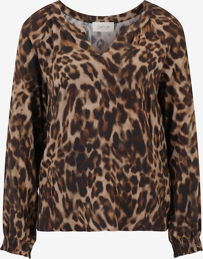 Cartoon Bluse in braun / schwarz, Produktansicht