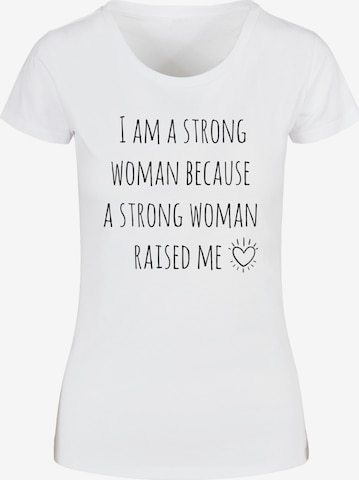 ABSOLUTE CULT T-Shirt 'Mother's Day - Strong Woman' in Weiß: predná strana