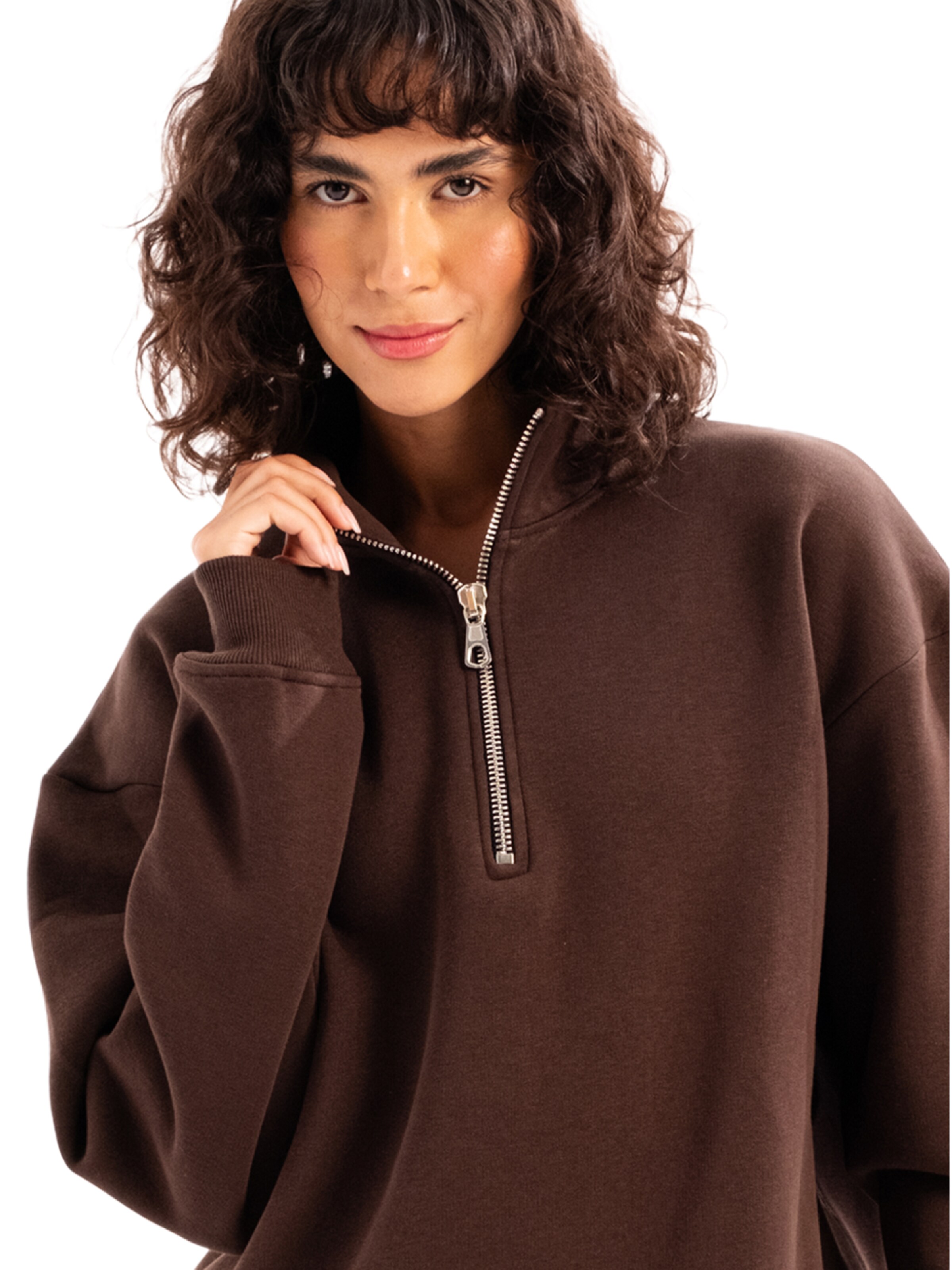 Justever Sweatshirt 'Ana6' in Braun