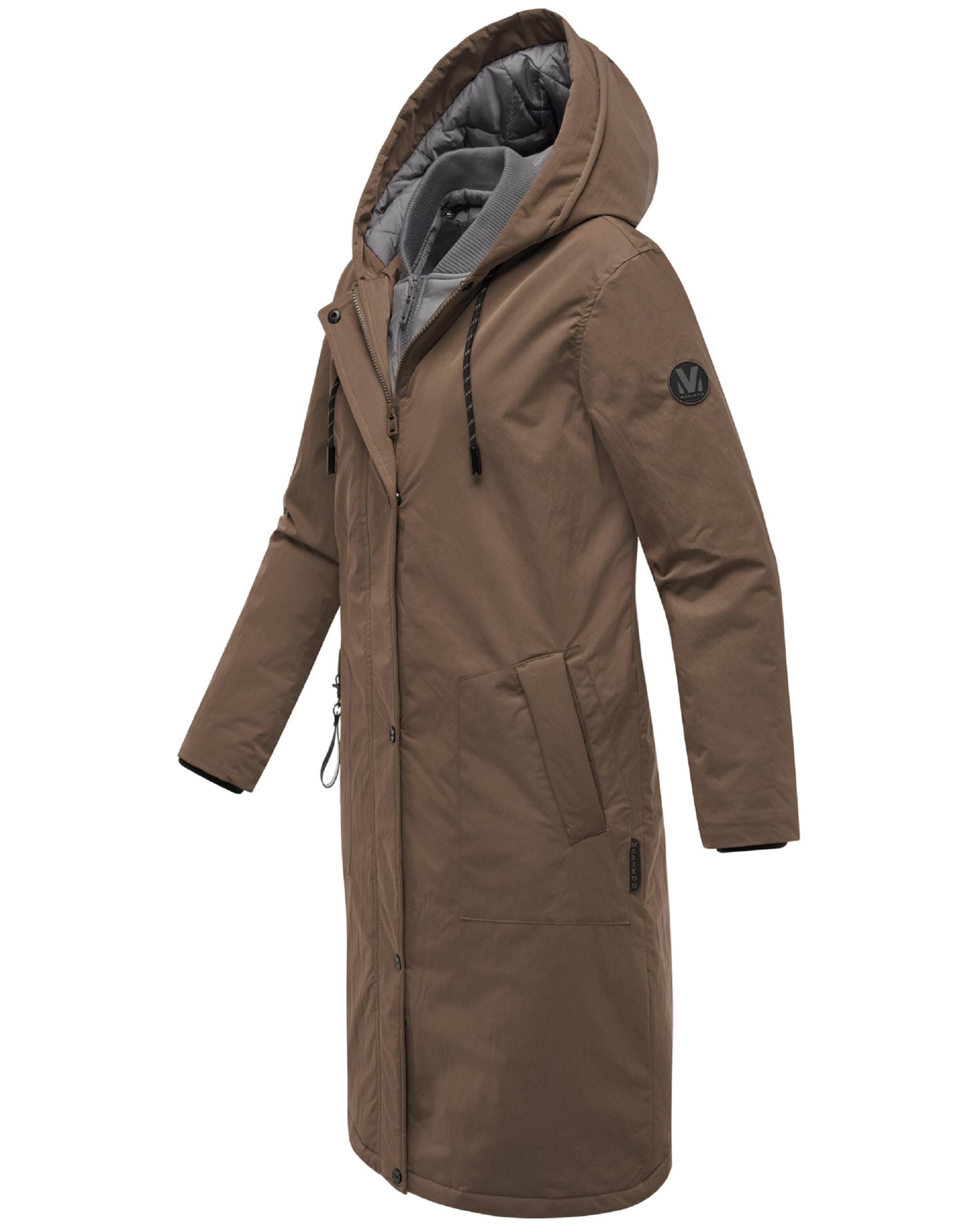 Palton de primăvară-toamnă de la MARIKOO pe maro