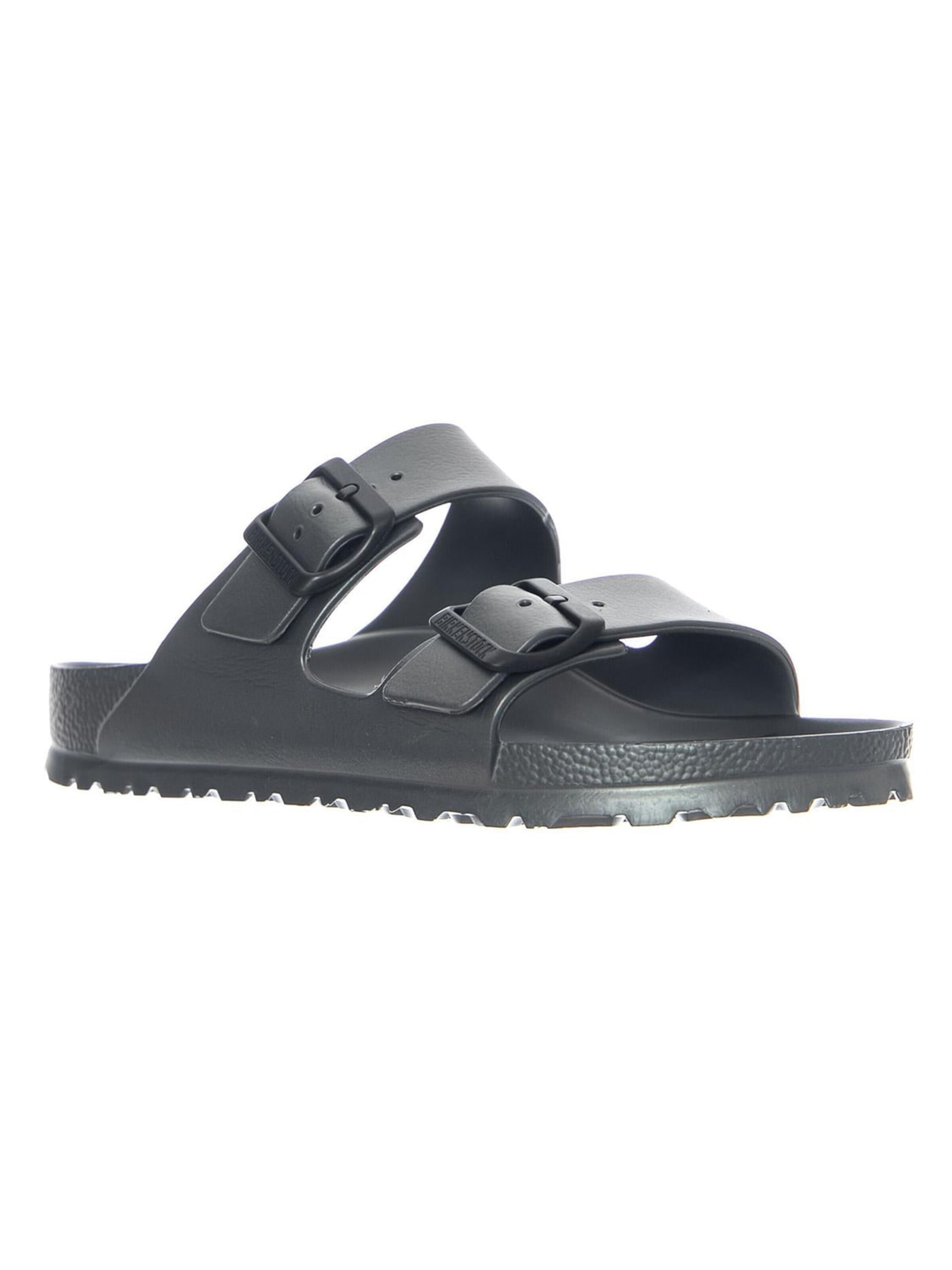 BIRKENSTOCK Sandały 'Arizona EVA Narrow Fit Metallic Anthracite' w kolorze srebrny