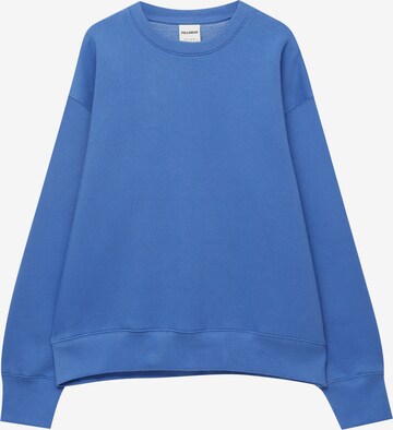 Sweat-shirt Pull&Bear en bleu : devant