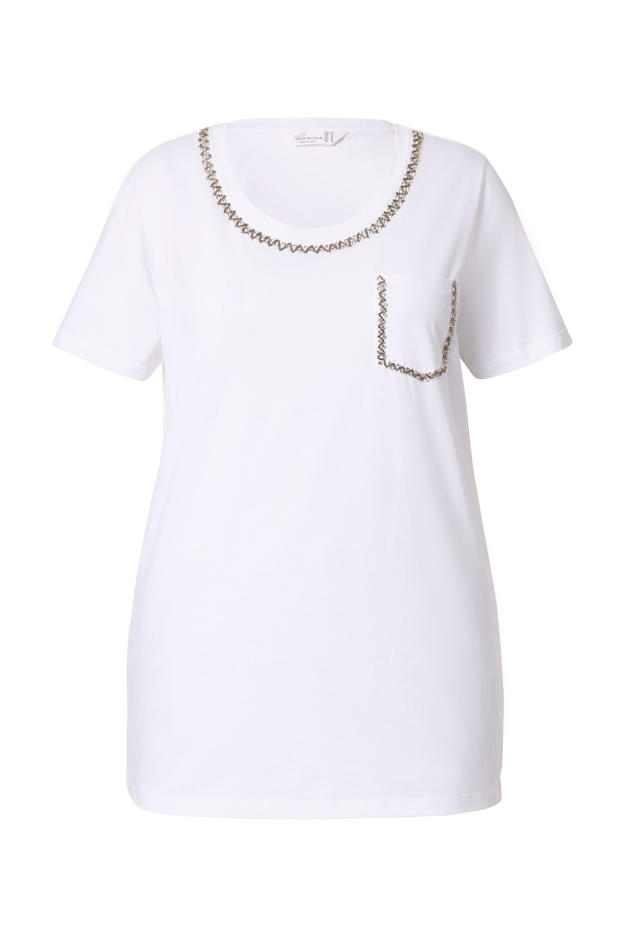T-shirt MIAMODA en blanc : devant