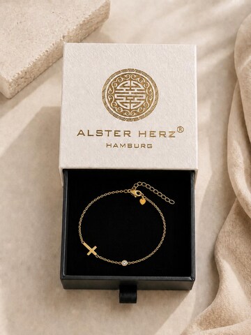 Bracelet 'Cross' Alster Herz en or