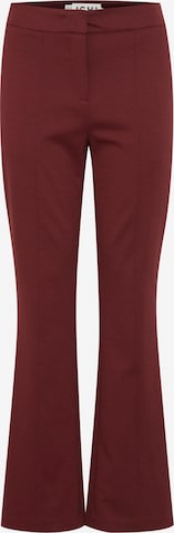ICHI Trousers in Red: front