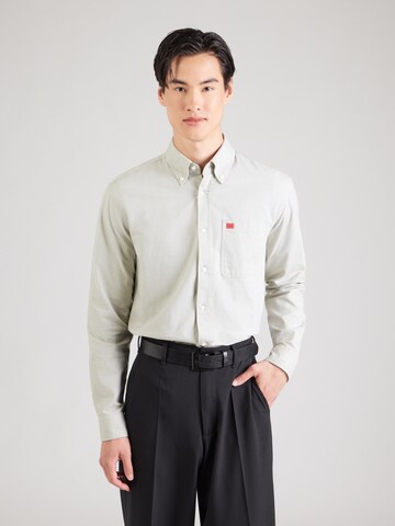 Slim fit Camicia 'Evito' di HUGO in verde: frontale