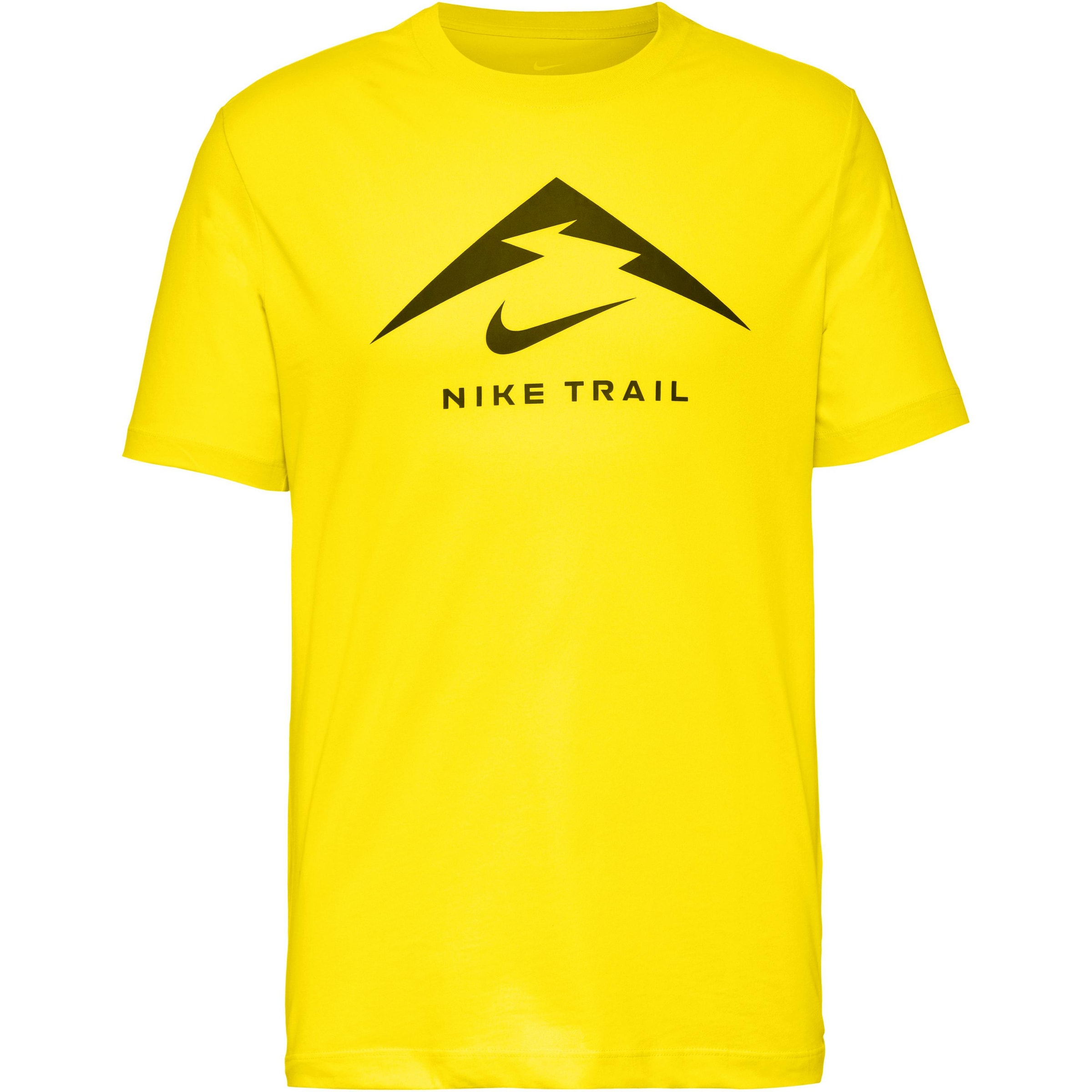 NIKE Performance Shirt 'Trail Logo' in Yellow / Black, Item view