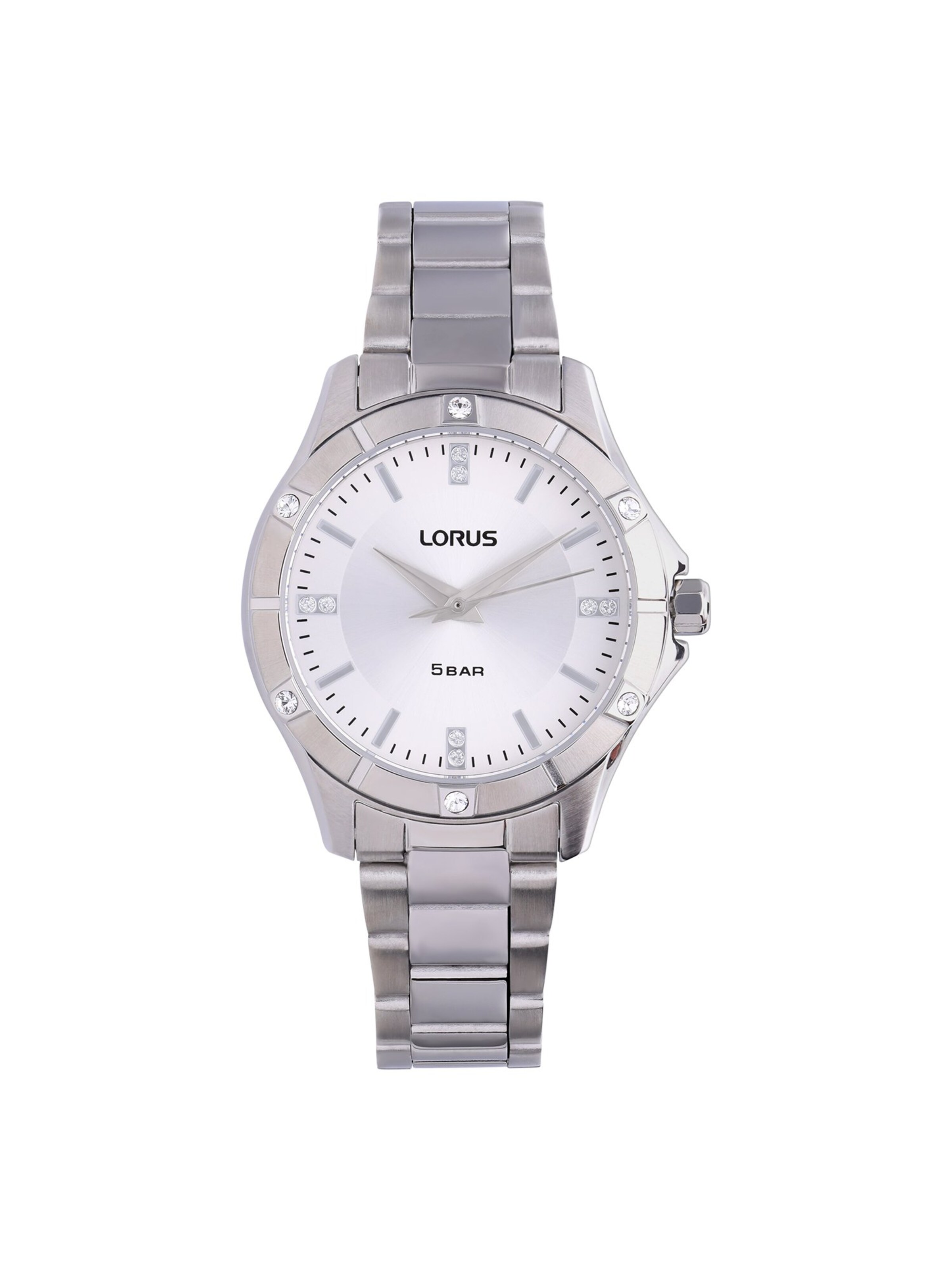 Montre à affichage analogique LORUS en argent : devant