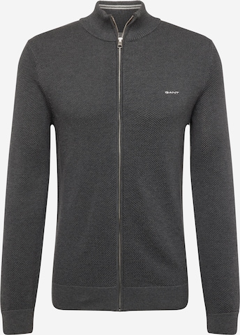 GANT Knit cardigan in Grey: front