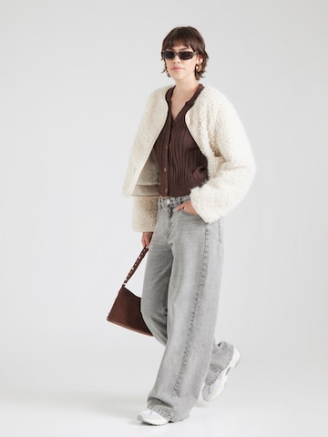 OBJECT Knit Cardigan 'OBJTHESS' in Brown