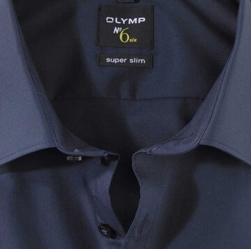 OLYMP - Slim Fit Camisa clássica 'No. 6' em azul