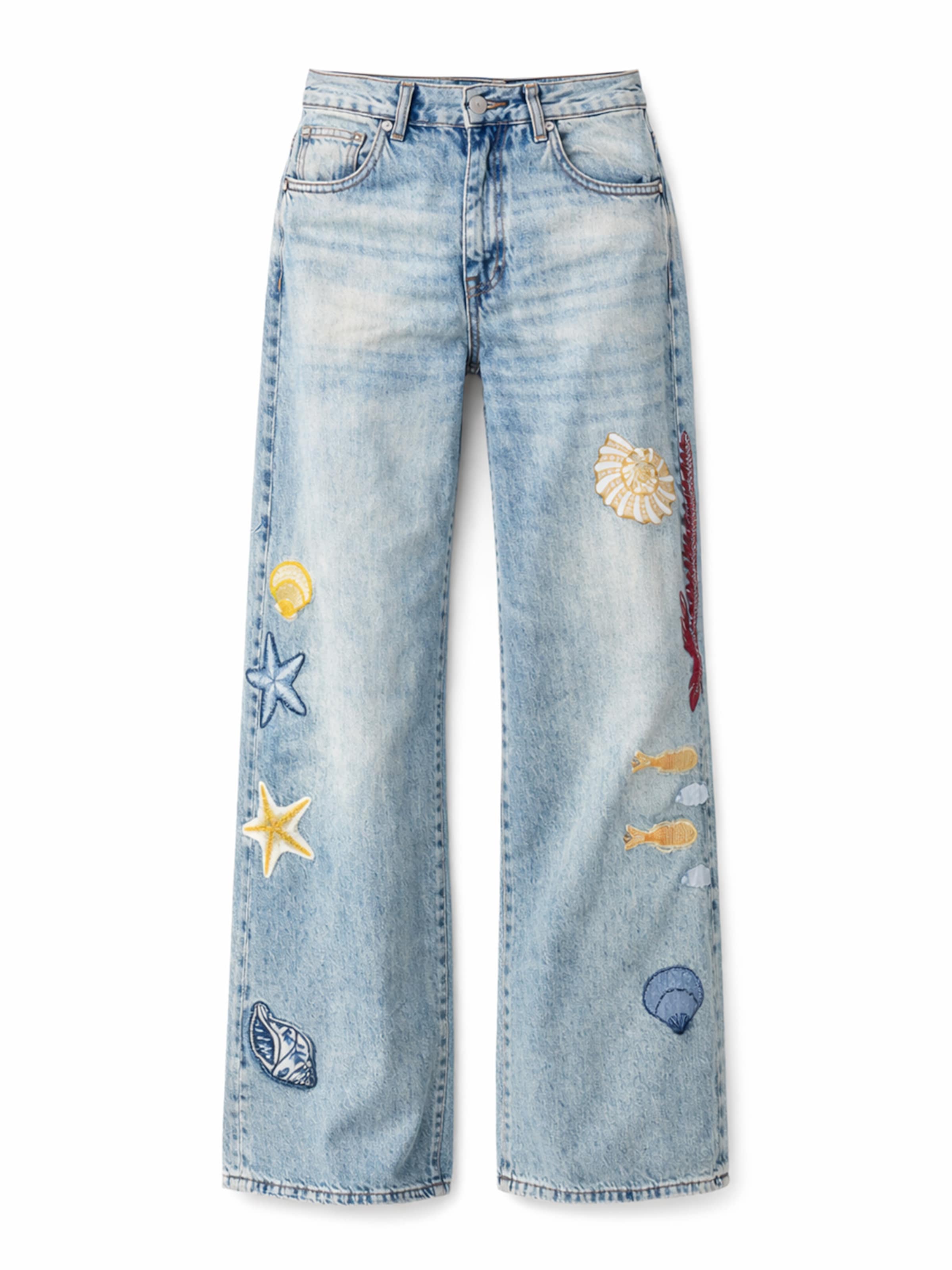 Wide Leg Jean 'PALAZZO MID RISE JEANS' IT'S BASIC en bleu : devant
