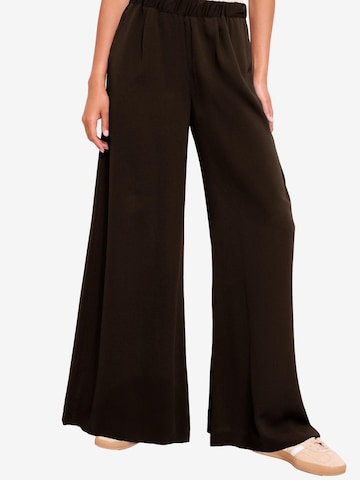 Wide leg Pantaloni di Friends Like These in marrone: frontale