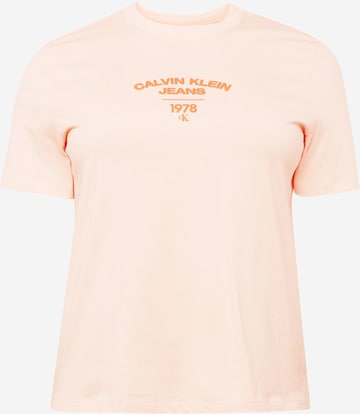 Calvin Klein Jeans Curve Shirt in Orange: front