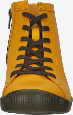 Softinos Lace-Up Ankle Boots in Yellow