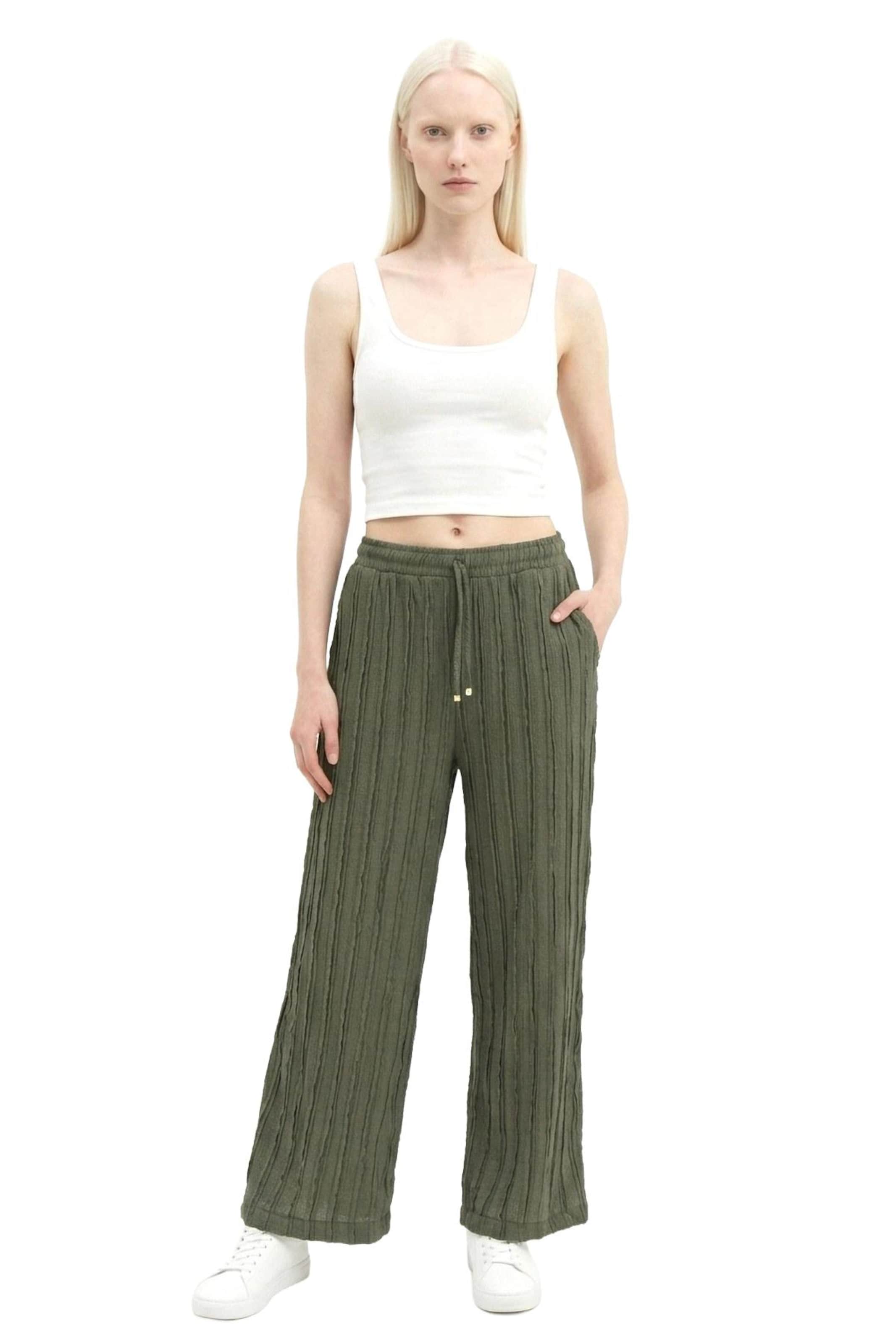 No Matter What Loosefit Broek in Groen: voorkant