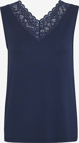 Cream Top 'Trulla' in Blue: front