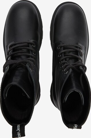 Calvin Klein Lace-Up Ankle Boots in Black