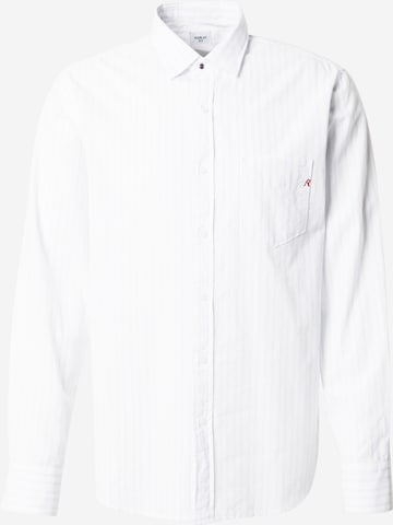 REPLAY Regular fit Button Up Shirt in White: front