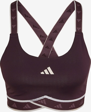 ADIDAS PERFORMANCE Bralette Sports Bra 'Powerimpact Medium-Support Techfit' in Red: front