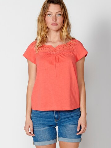 KOROSHI Shirt in Oranje: voorkant