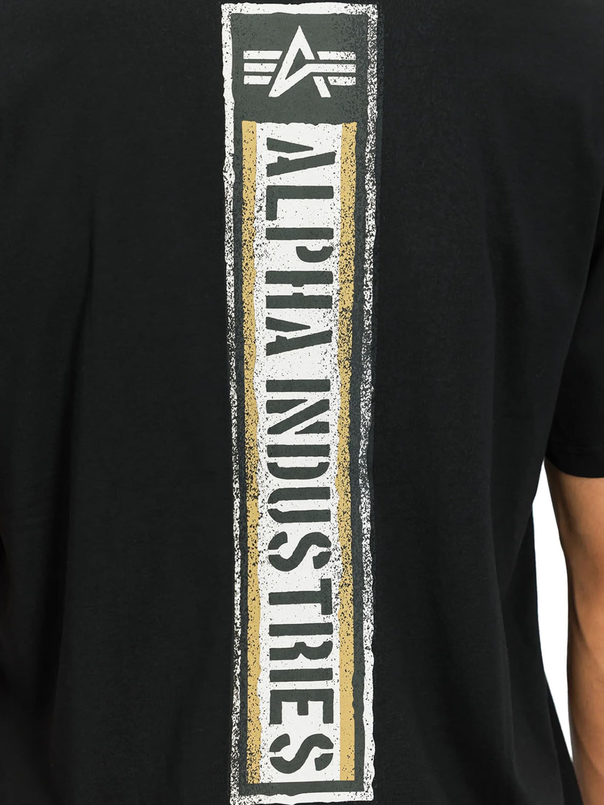 ALPHA INDUSTRIES T-Shirt in Schwarz