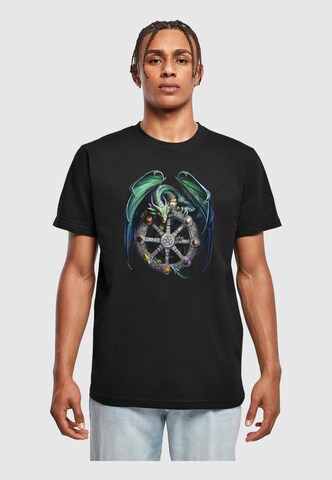 Merchcode Shirt 'Anne Stokes - Year of the Magical Dragon' in Zwart: voorkant
