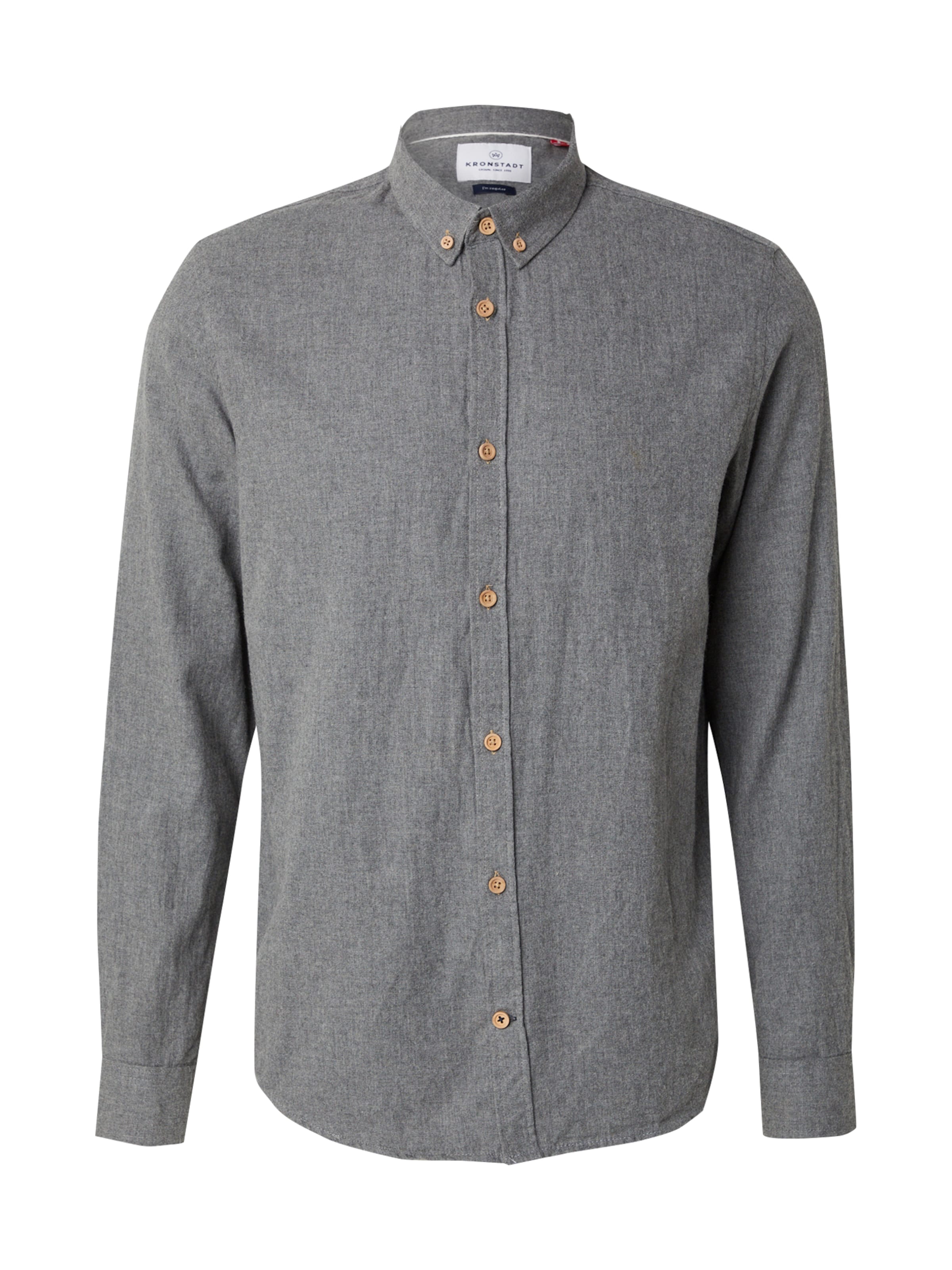 Kronstadt Средняя посадка Рубашка 'Johan Diego' в Серый: спереди