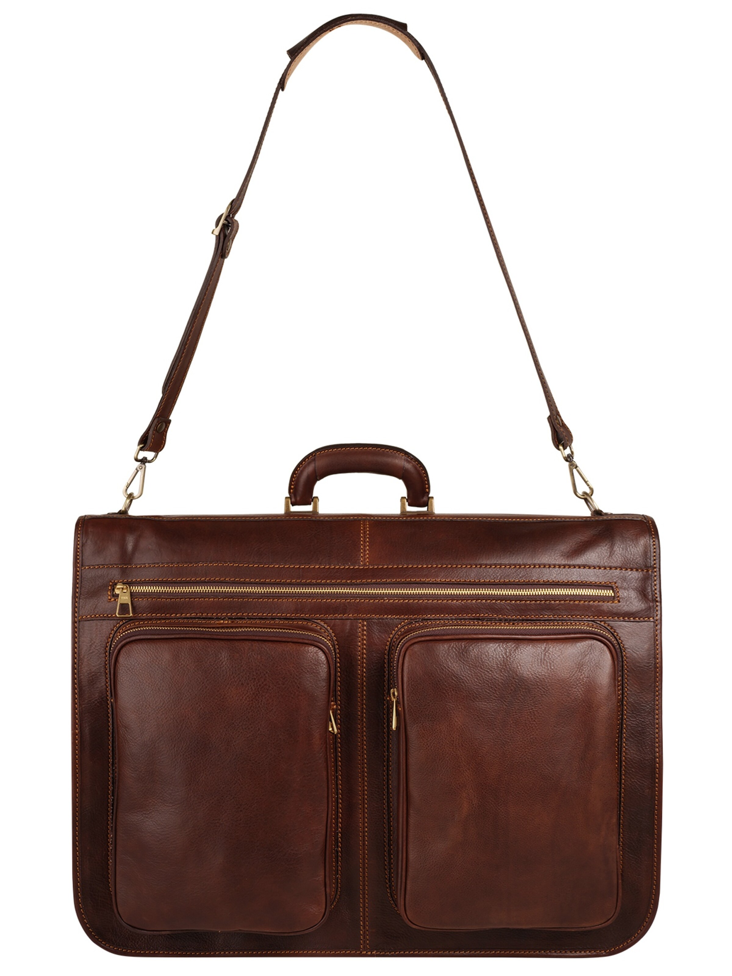 Sac à vêtements piké en marron