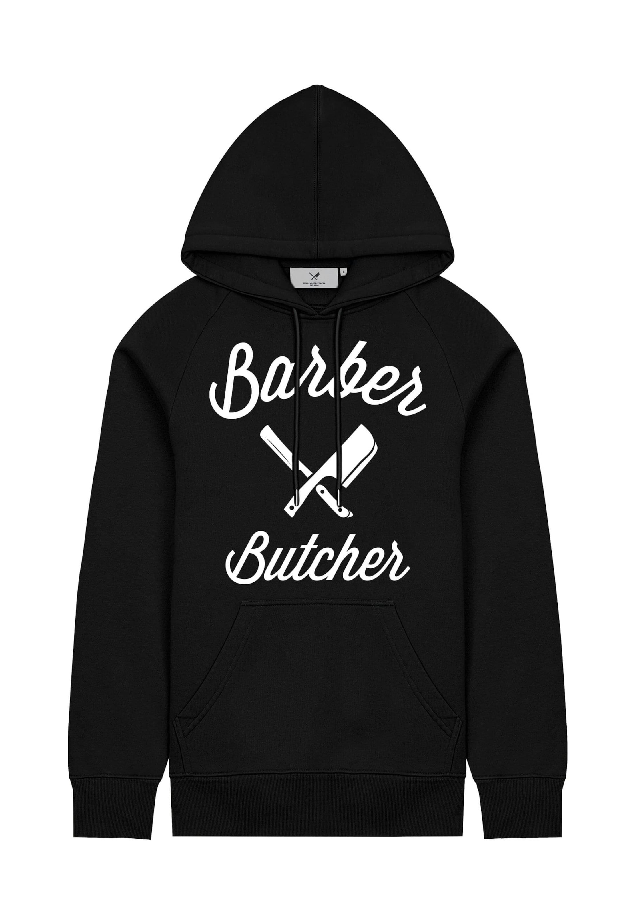 Distorted People Sweatshirt 'BB Blades' in Zwart: voorkant