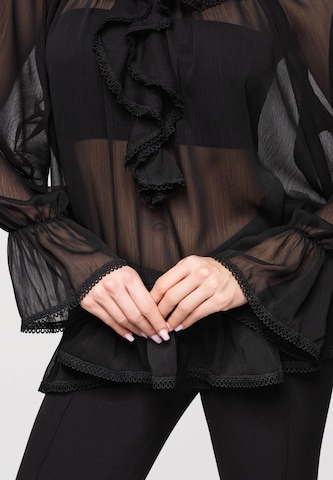 Ombre Blouse in Black