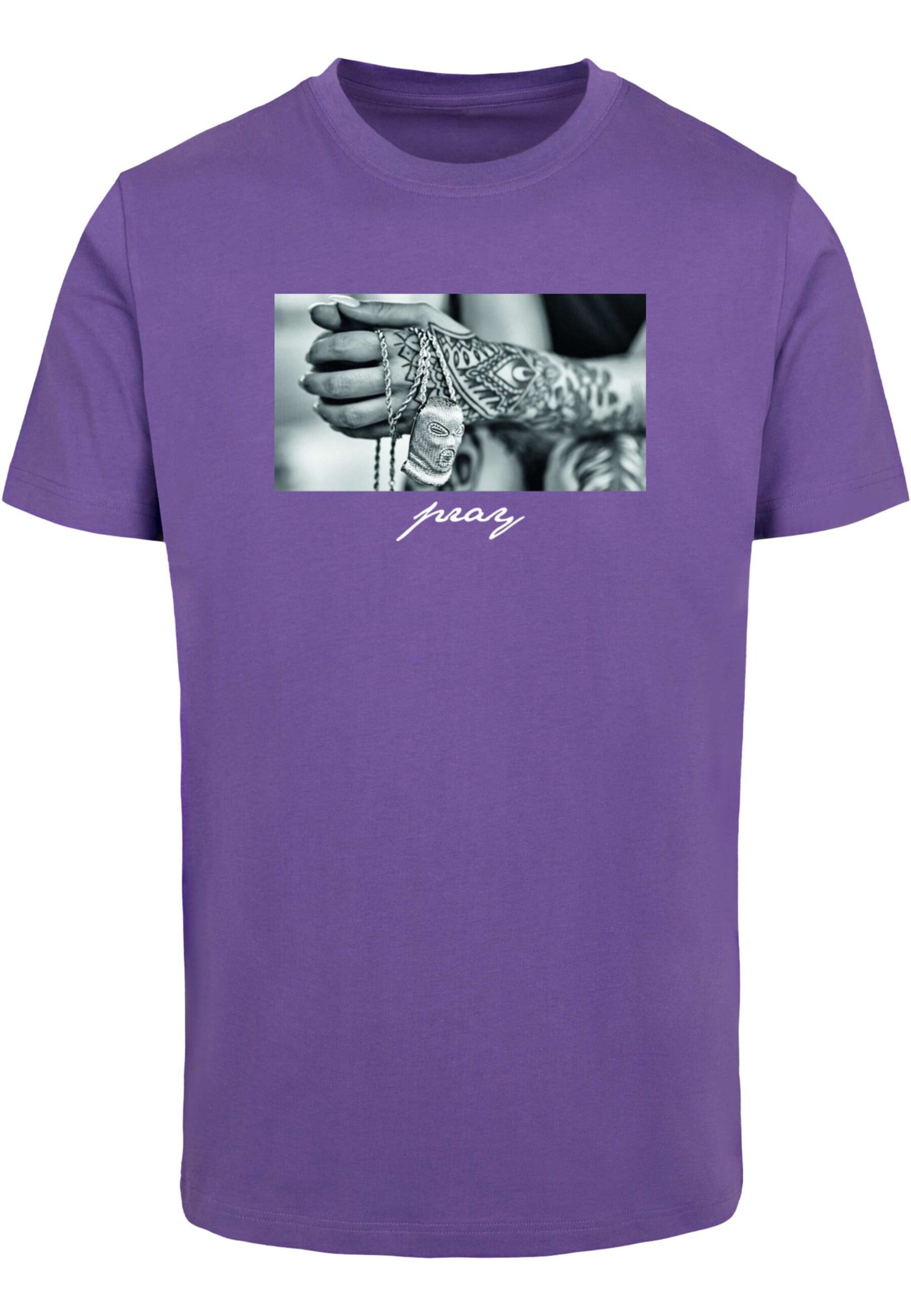 MT Men Shirt 'Pray 2.0 ' in Purple: front