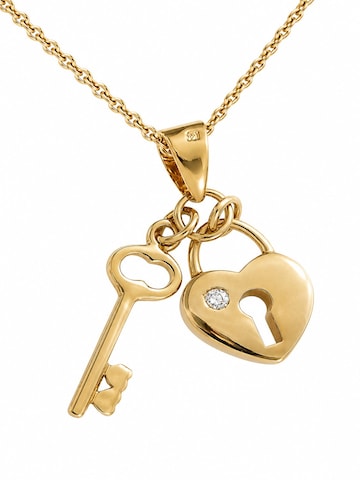 CHIVAL Necklace 'Key To My Heart' in Gold: front
