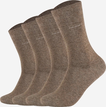 camano Socks in Brown: front