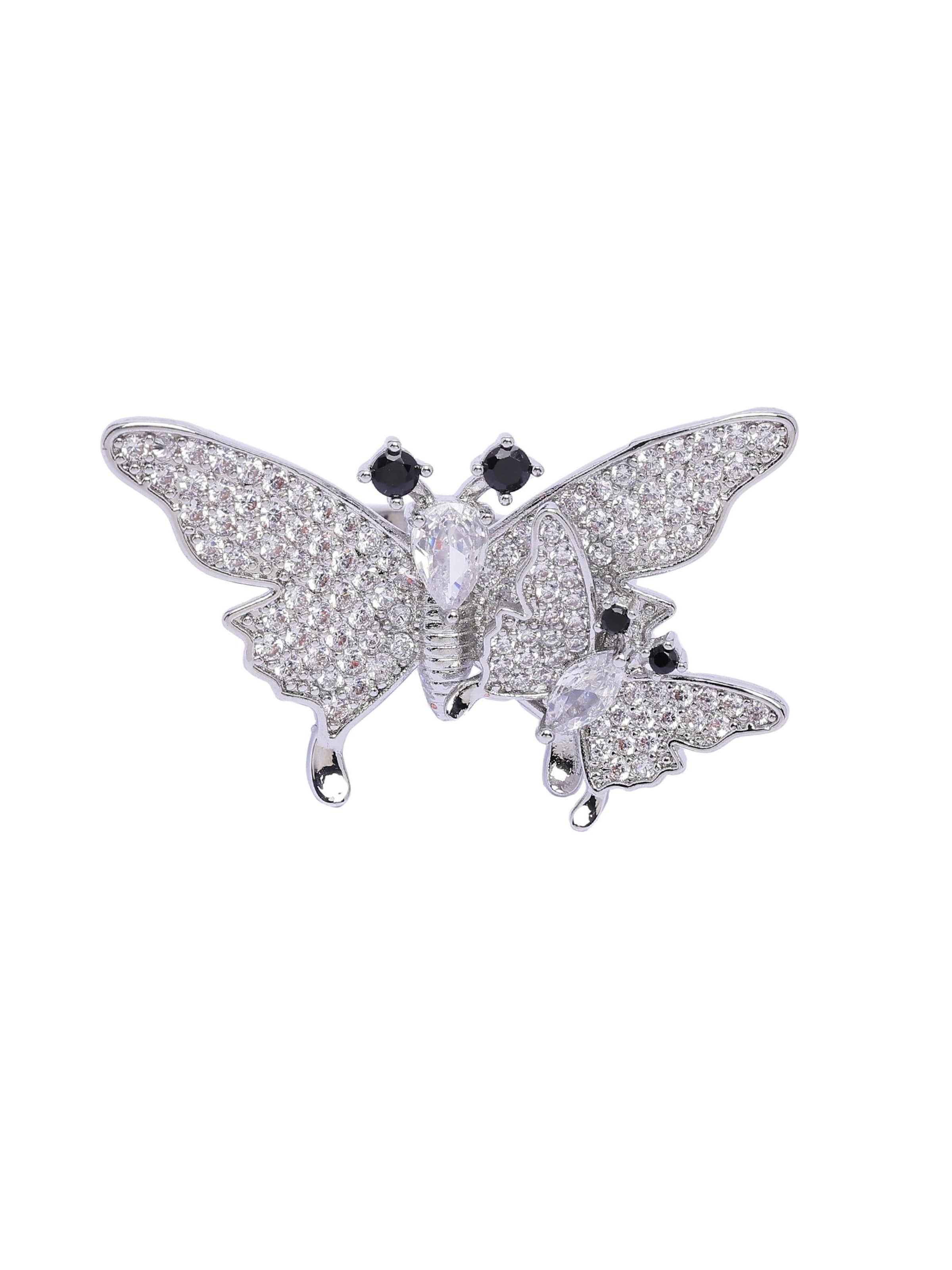 AVANT-GARDE PARIS - Anillo 'Liviana' en plata: frente