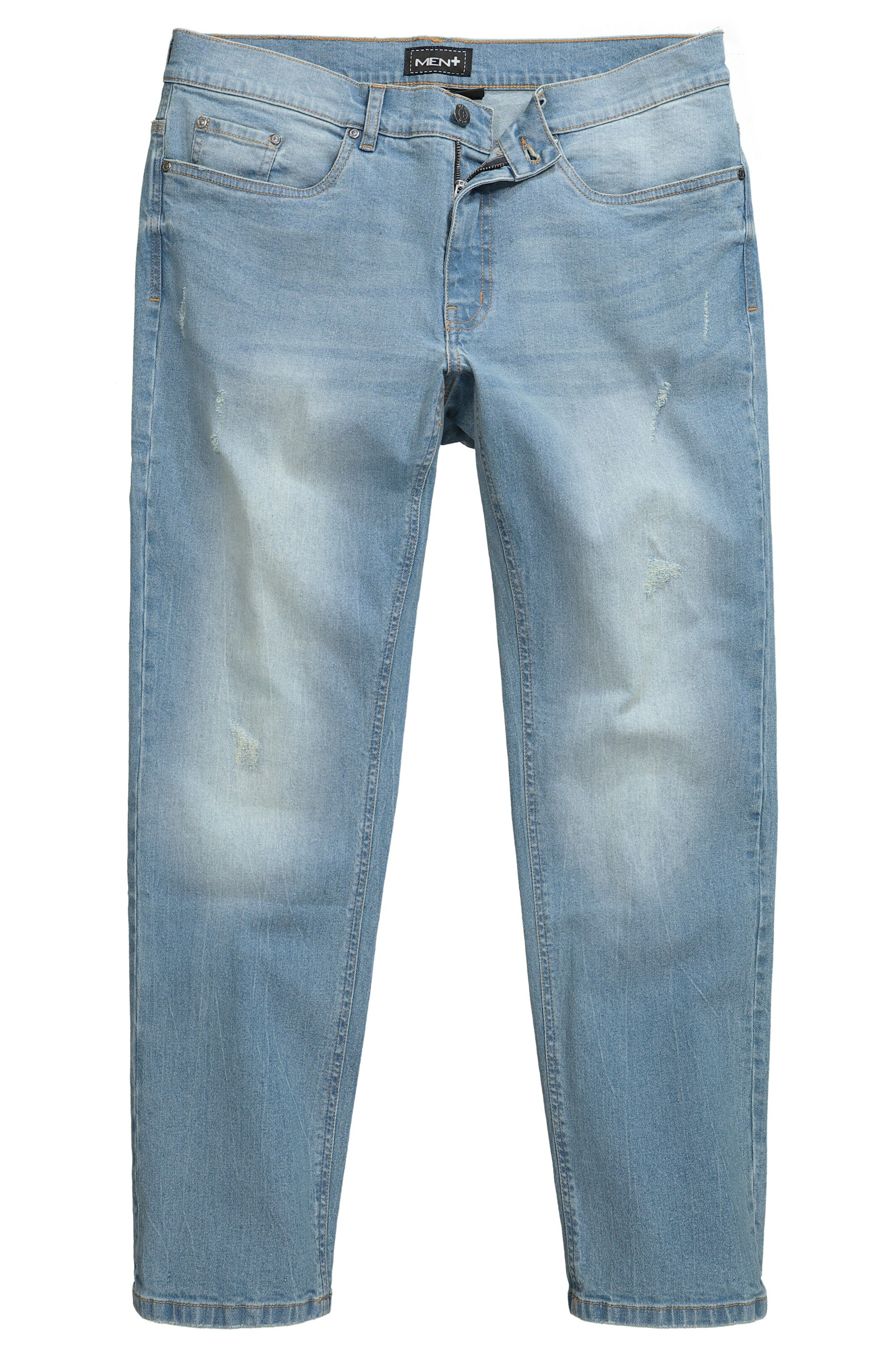 Men Plus Regular Jeans in Blauw: voorkant