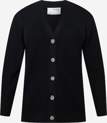 Selected Femme Curve Knit Cardigan 'Ammy' in Black: front
