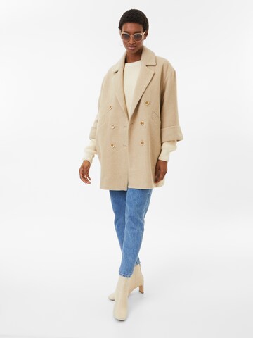 LA STRADA UNICA Between-seasons coat 'Lana' in Beige