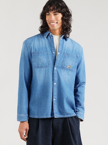 Fit confort Chemise Karl Lagerfeld en bleu : devant