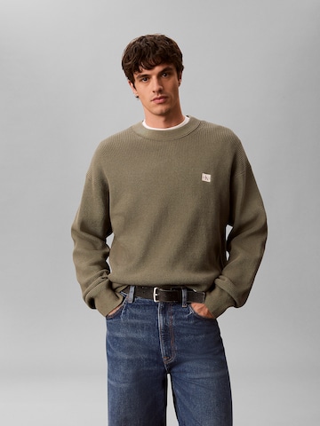 Calvin Klein Jeans Sweater in Green: front
