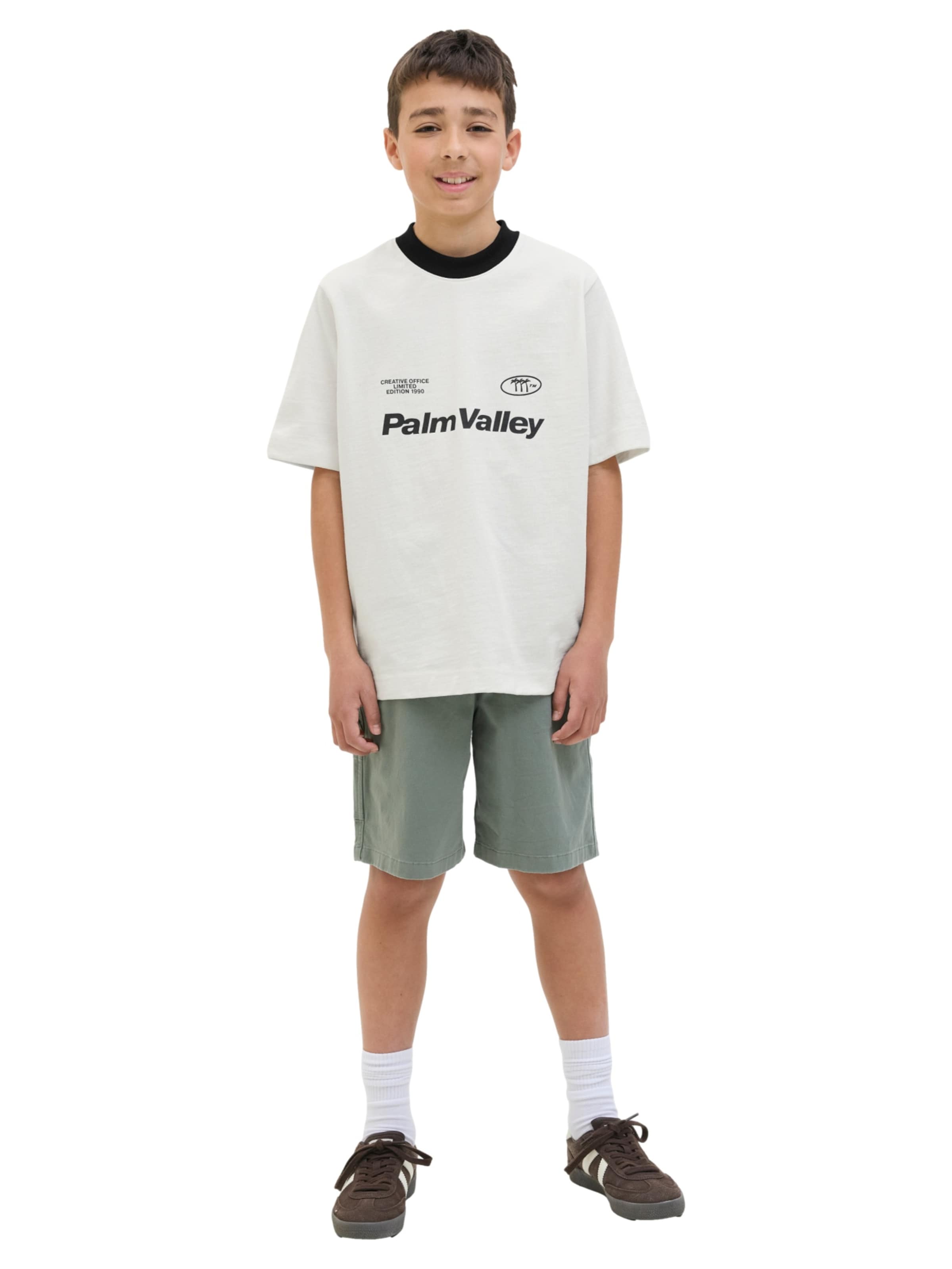 Jack & Jones Junior T-shirt 'Retreat Contrast' i vit