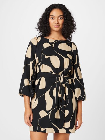 Vero Moda Curve Jurk 'LYDIA' in Zwart: voorkant