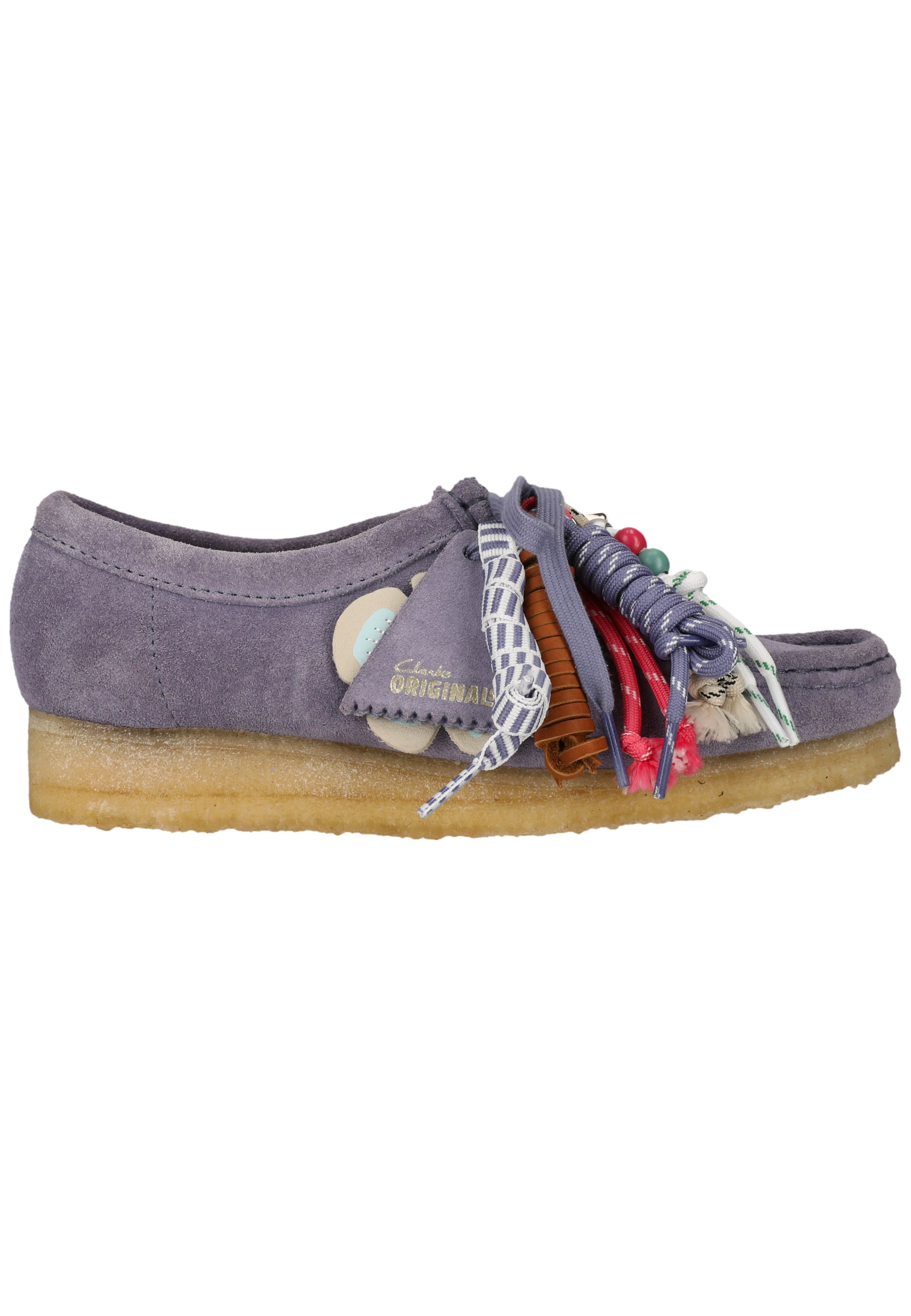CLARKS Lace-up shoe 'Wallabee' in Purple