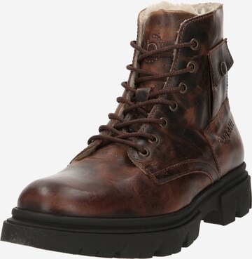 bugatti Lace-Up Boots 'Fabello' in Brown: front