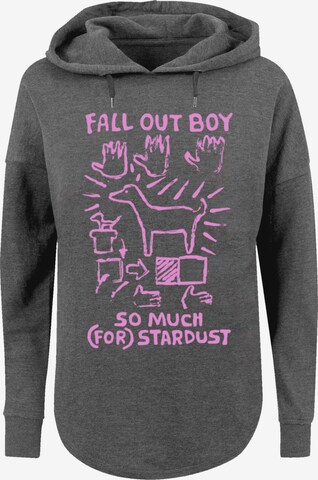 F4NT4STIC Sweatshirt 'Fall Out Boy Pink Dog So Much Stardust' in Grey: front