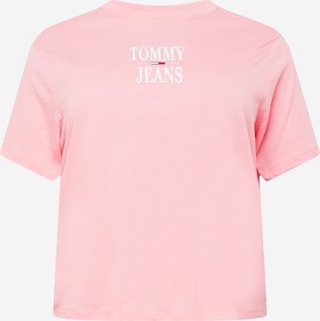 Tommy Jeans Curve T-Shirt in Pink: predná strana