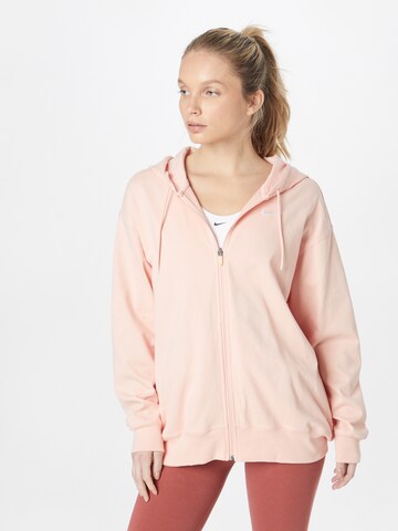 Nike Sportswear Кофта на молнии в Ярко-розовый: спереди