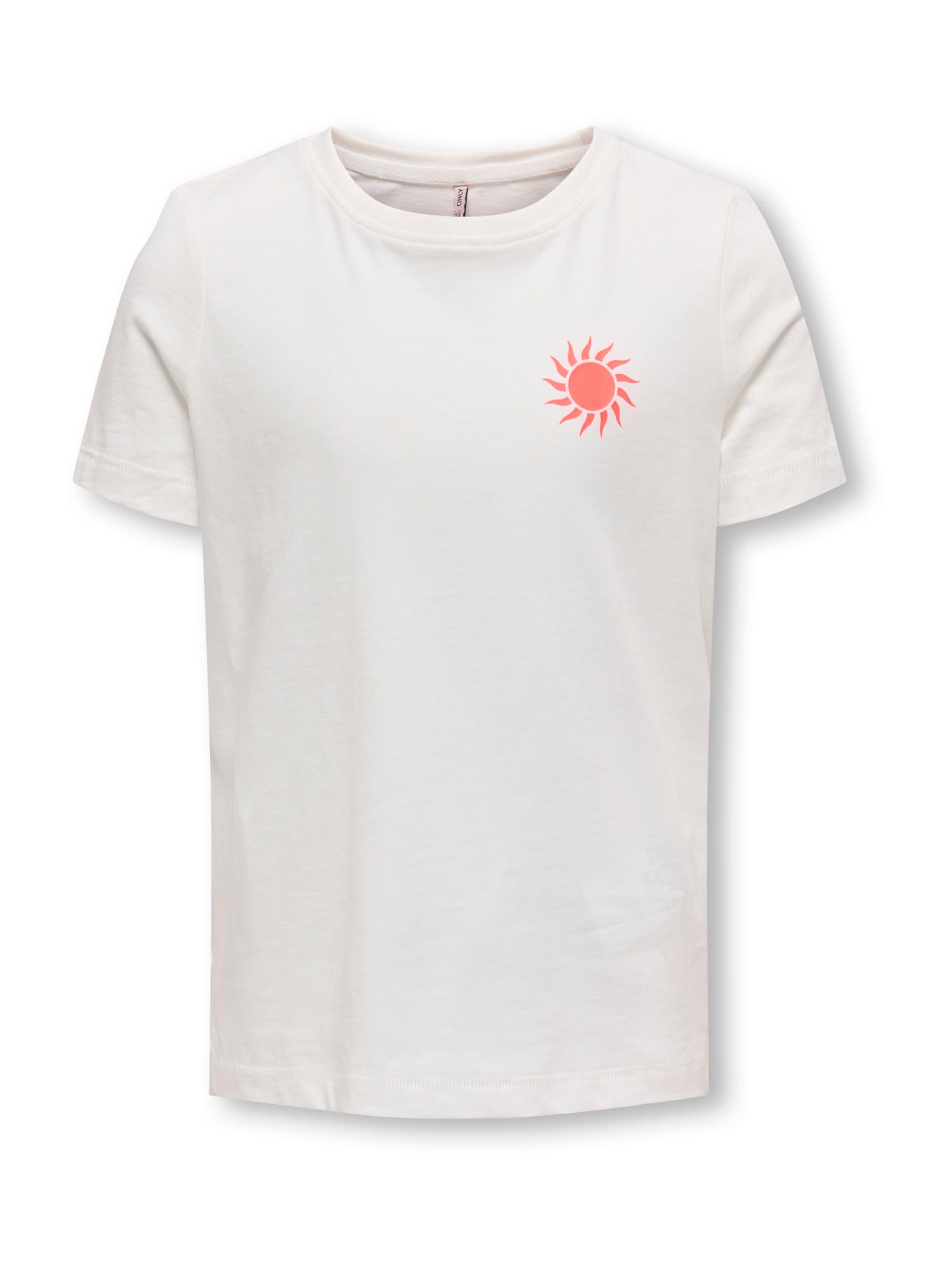 ONLY GIRLS Тениска 'KOGHAPPY' в бяло: отпред